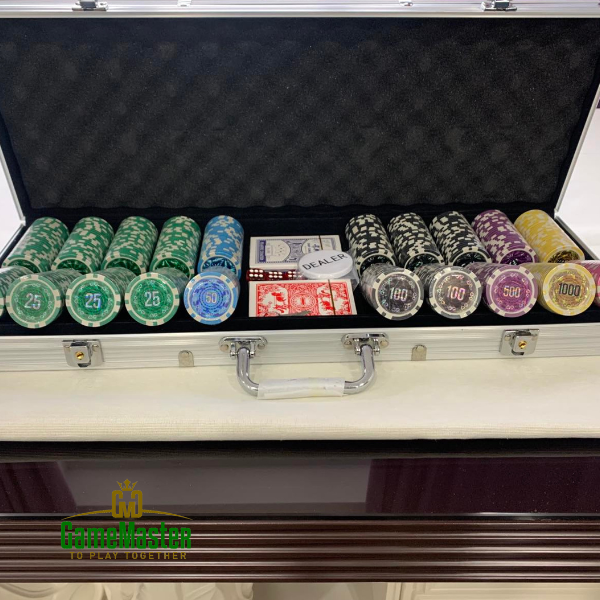 Профессиональный набор для покера 500 шт. с номиналом *25-5000*