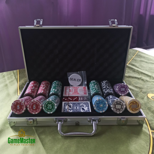 Профессиональный набор для покера 300 шт. с номинала *5-1000*