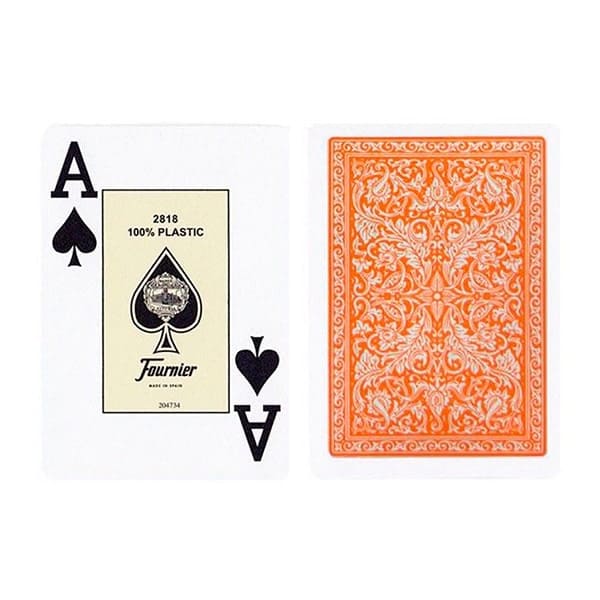 Fournier 2818 Orange plastic cards