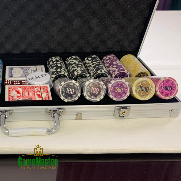 Профессиональный набор для покера 500 шт. с номиналом *25-5000*