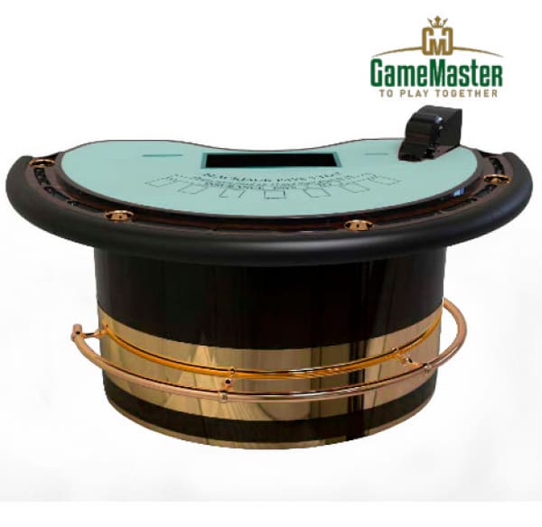 “Black” brass Poker Table  