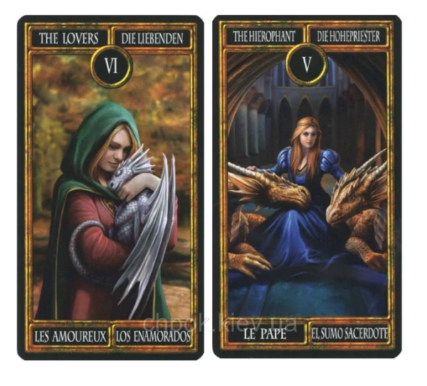 Карти Таро Fournier Драконов от Анны Стоукс - Tarot Dragons by Anne Stokes
