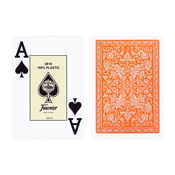 Пластиковые карты Fournier 2818 Orange — это высококачественная