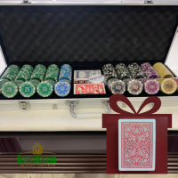 Професійний набір для покера 500 шт. с номиналом *25-5000*